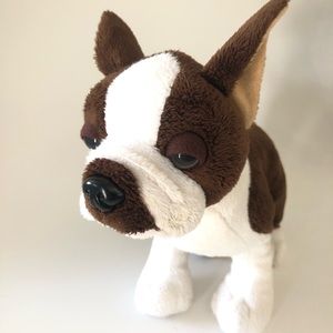 GANZ Boston Terrier Brown Brindle Webkinz Stuffed Animal Kids Room Decor Toy
